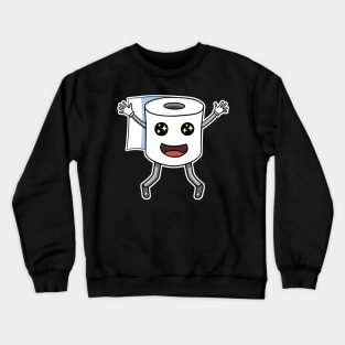 Kawaii Face Toilet Paper Roll Crewneck Sweatshirt